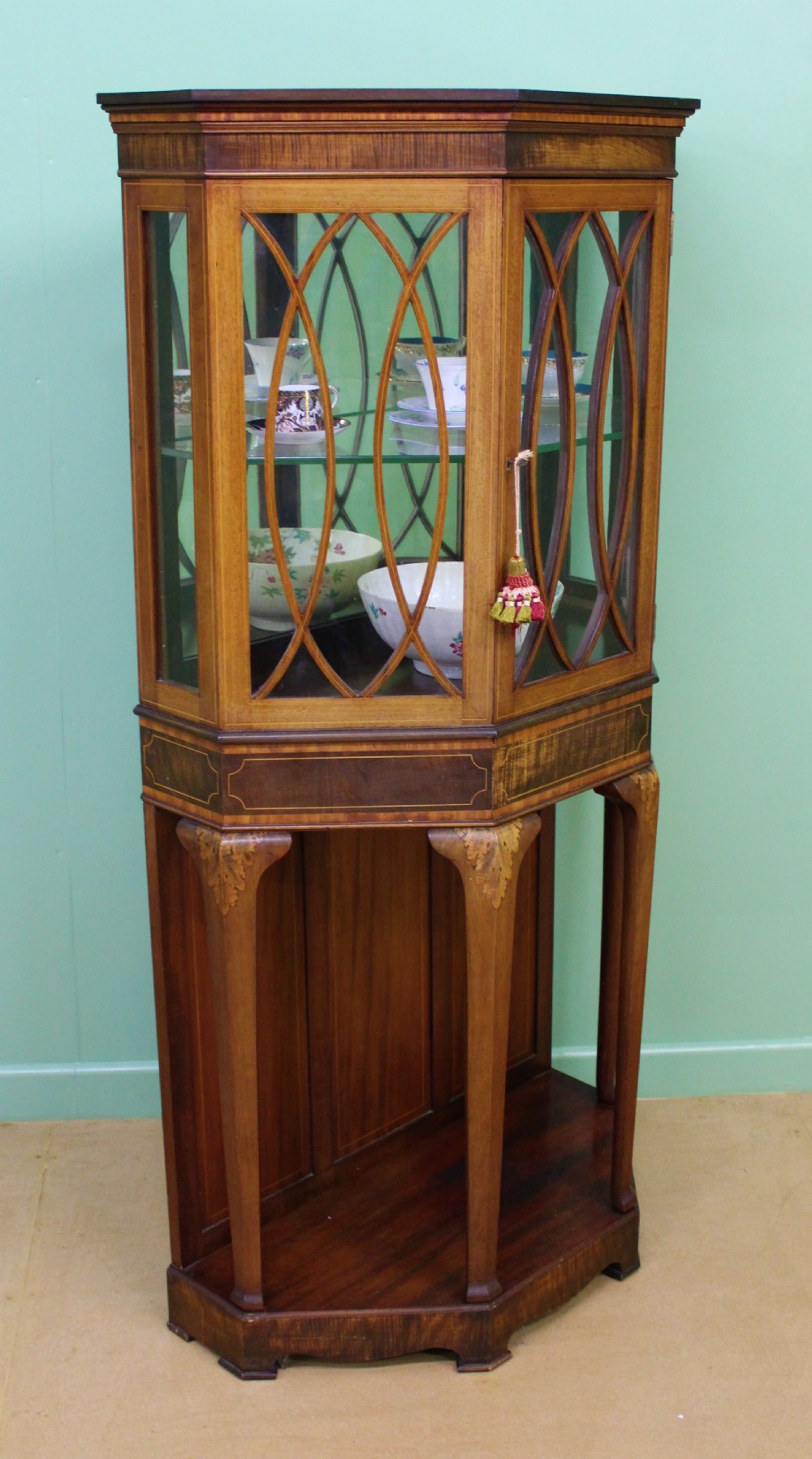 Edwardian Inlaid Mahogany Display Cabinet View XII
