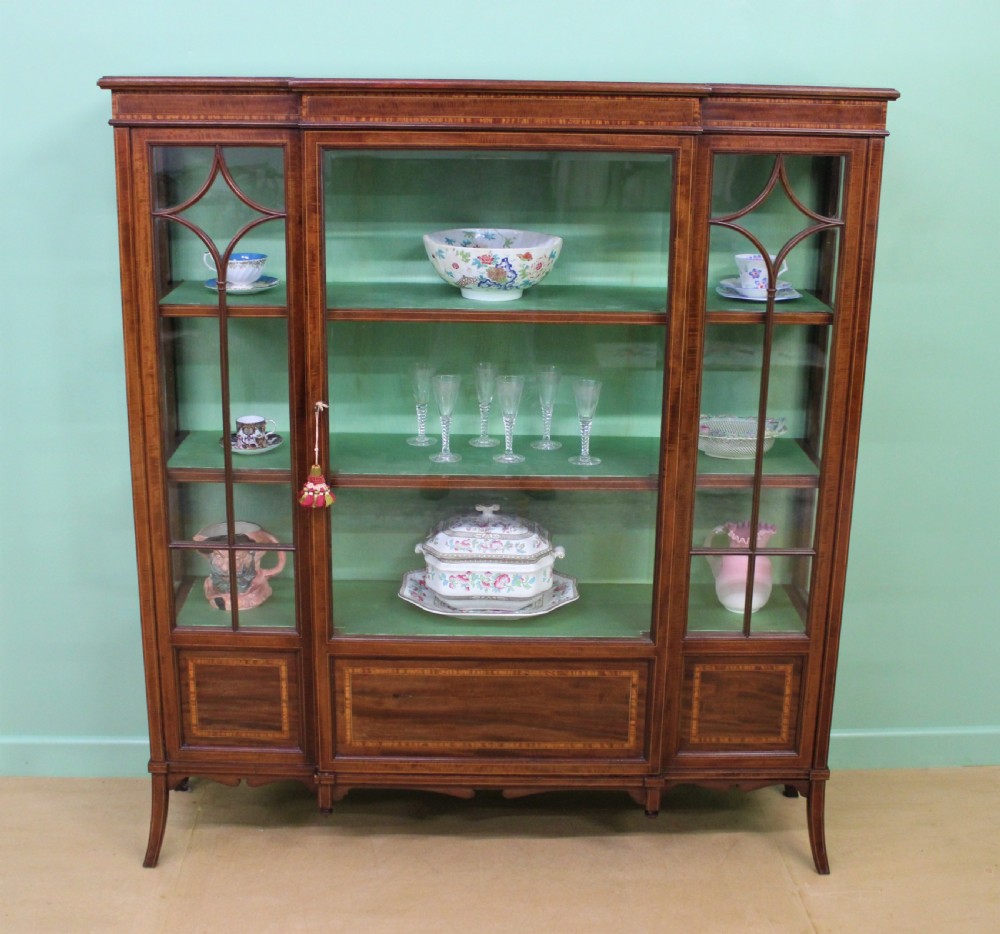 Edwards and Roberts Inlaid Mahogany Display Cabinet