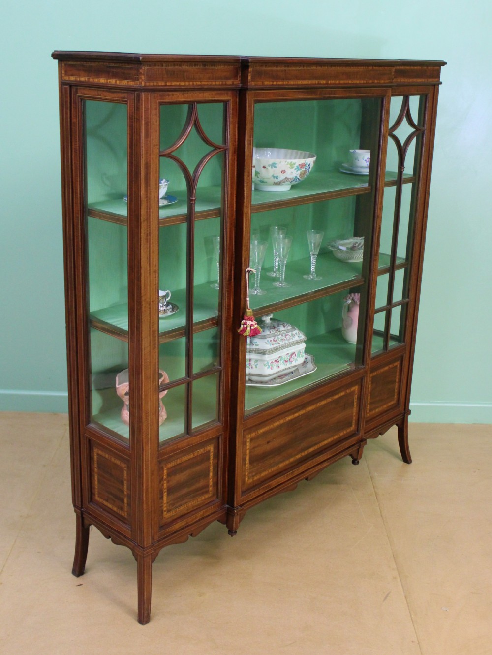 Edwards and Roberts Inlaid Mahogany Display Cabinet View IV