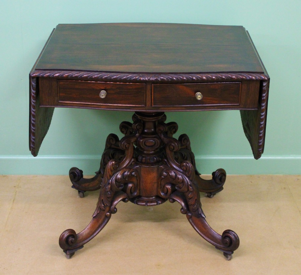 Superb 19th Century Rosewood Sofa Table