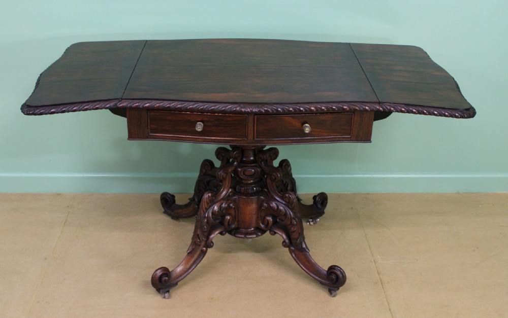 Superb 19th Century Rosewood Sofa Table View IV