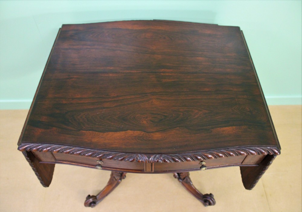 Superb 19th Century Rosewood Sofa Table View IX