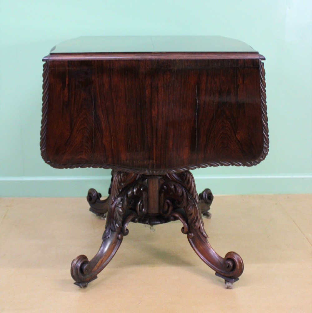 Superb 19th Century Rosewood Sofa Table View XII