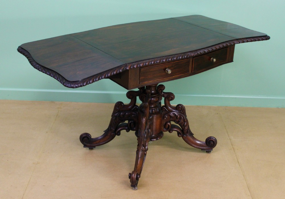 Superb 19th Century Rosewood Sofa Table View XIII