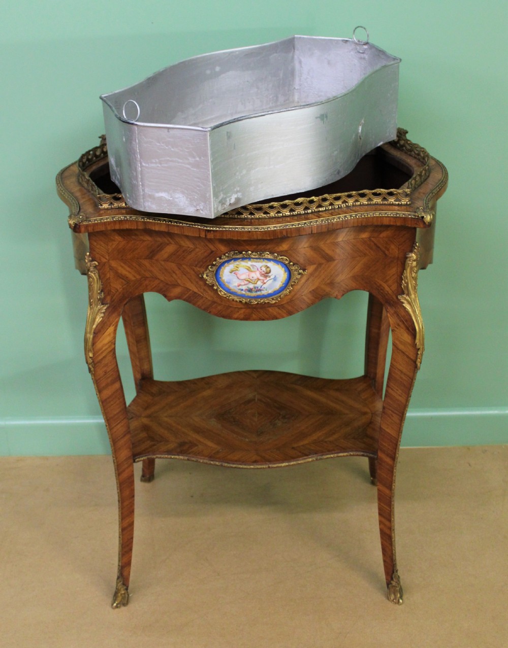 Kingwood Jardiniere With Porcelain Plaques View II