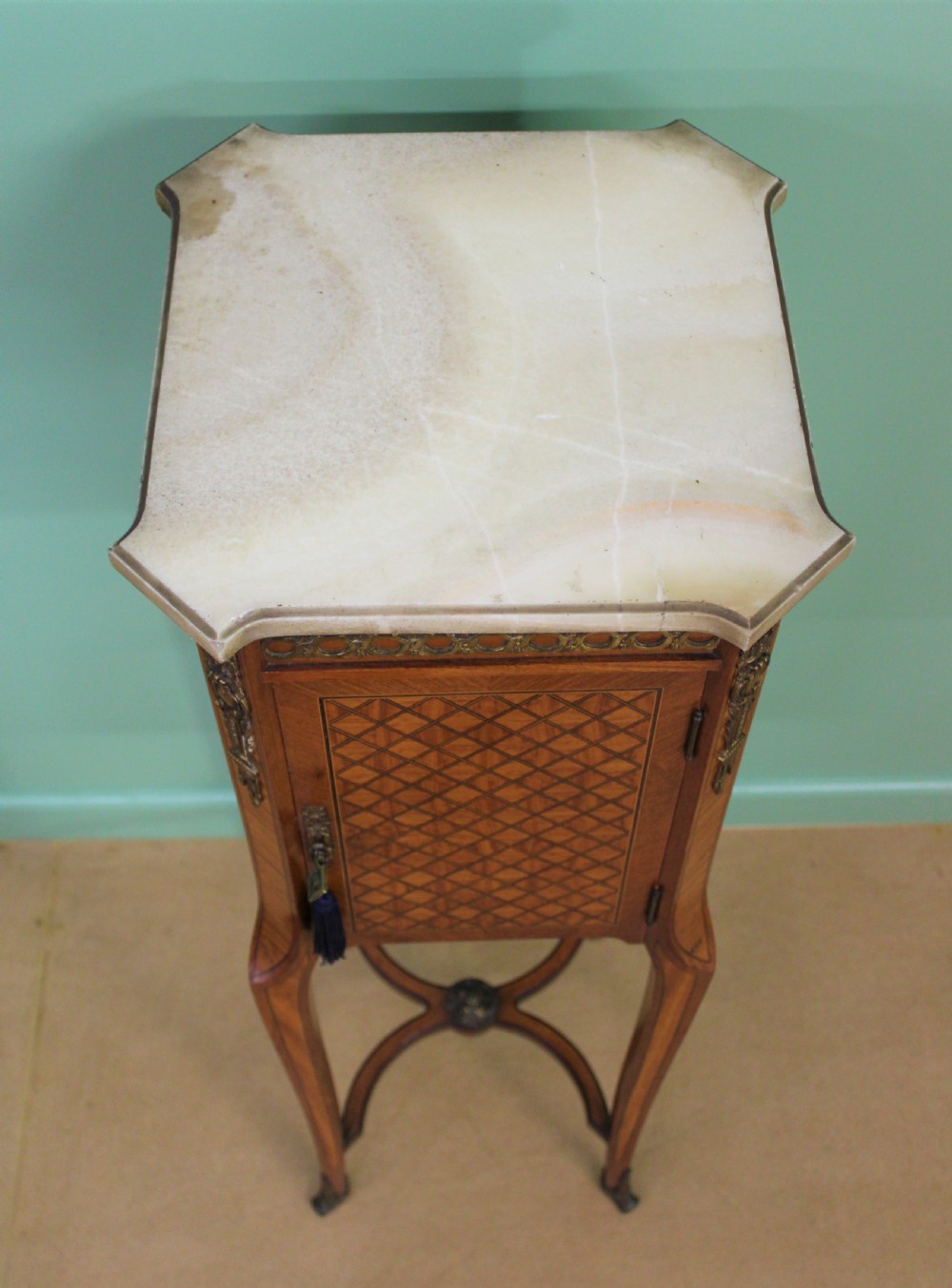 French Marble Topped Satinwood Cabinet View III