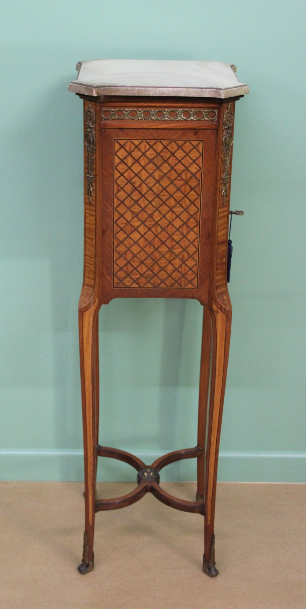 French Marble Topped Satinwood Cabinet View XIII
