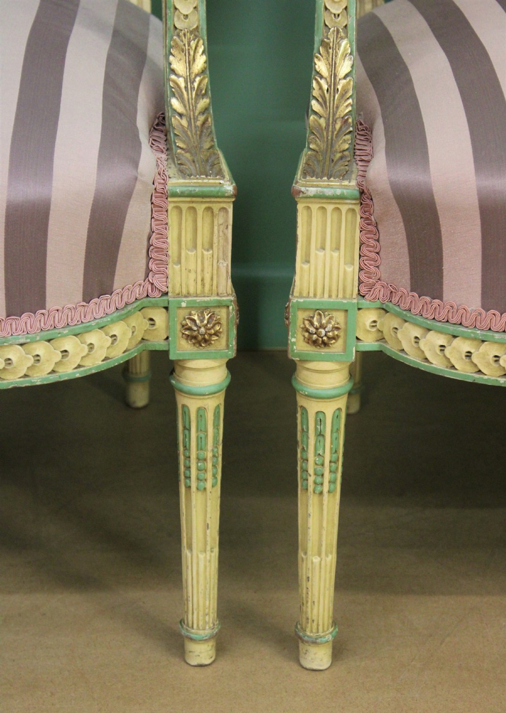 Pair of Upholstered French Armchairs View II