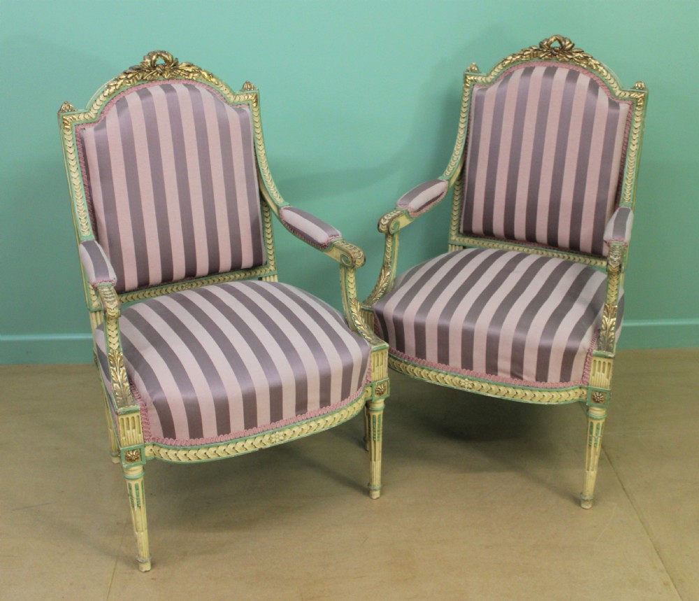 Pair of Upholstered French Armchairs View VI