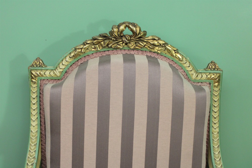Pair of Upholstered French Armchairs View XI