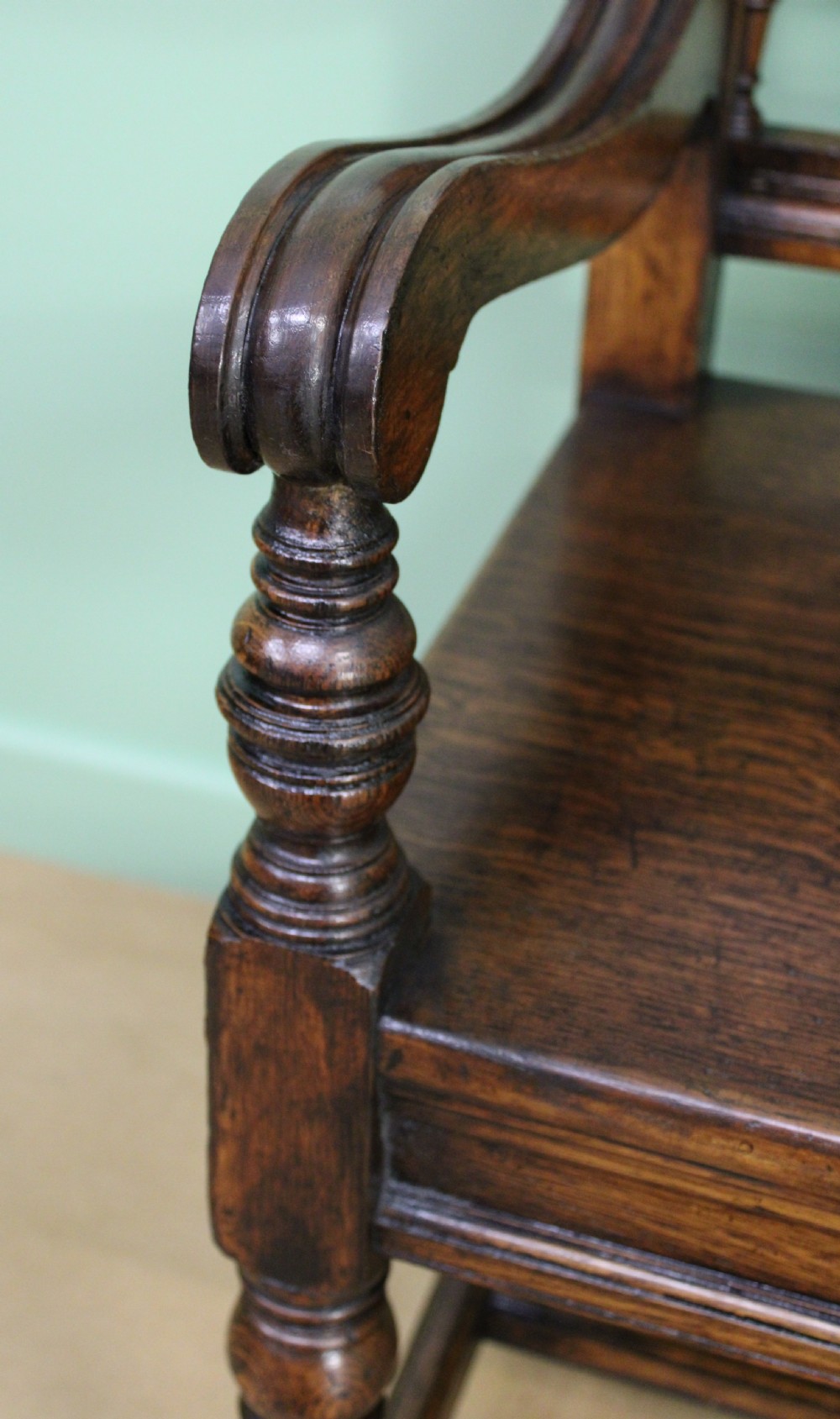 Late 19th Century Oak Bench View VIII
