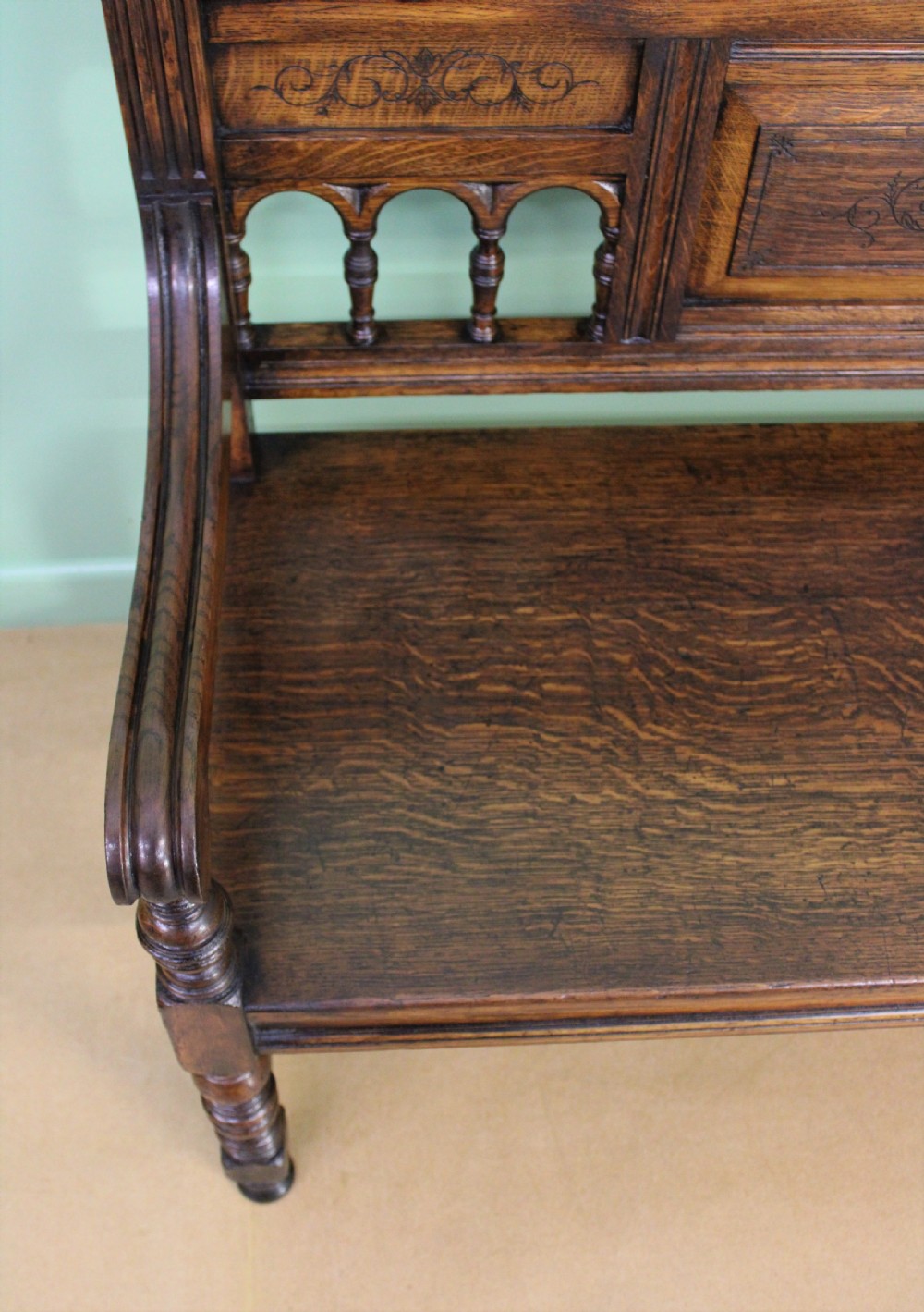 Late 19th Century Oak Bench View XI