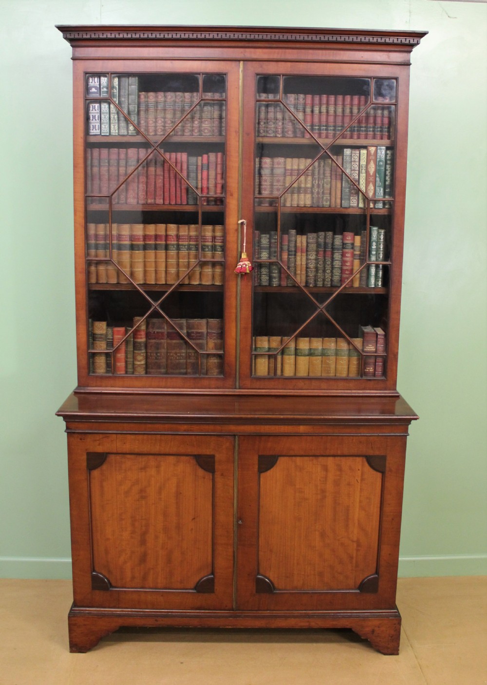 19th Century Glazed Mahogany Bookcase