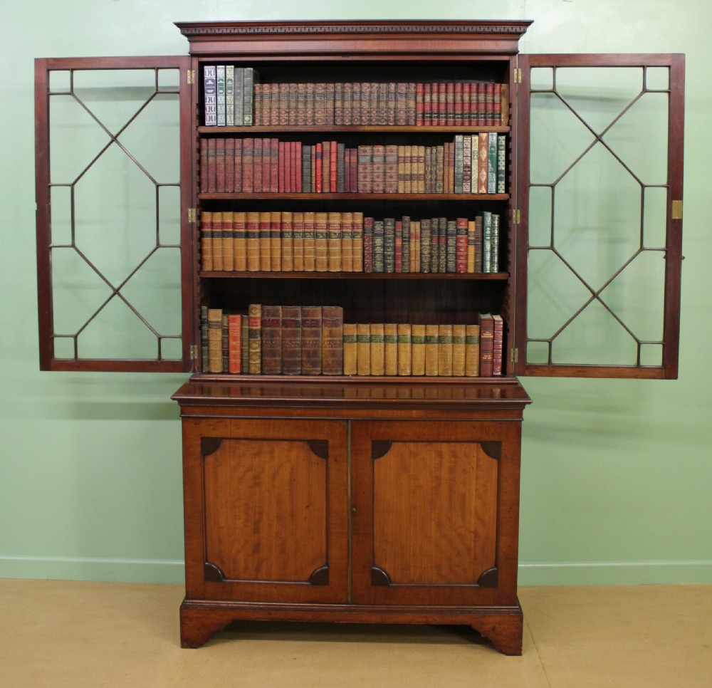 19th Century Glazed Mahogany Bookcase View II