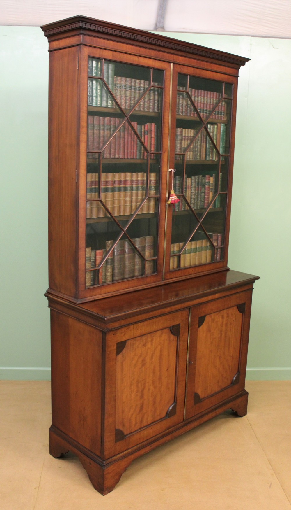 19th Century Glazed Mahogany Bookcase View V
