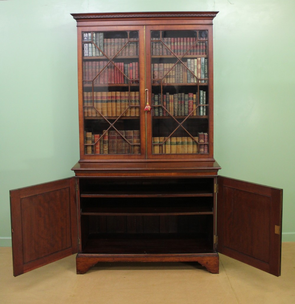 19th Century Glazed Mahogany Bookcase View XIII