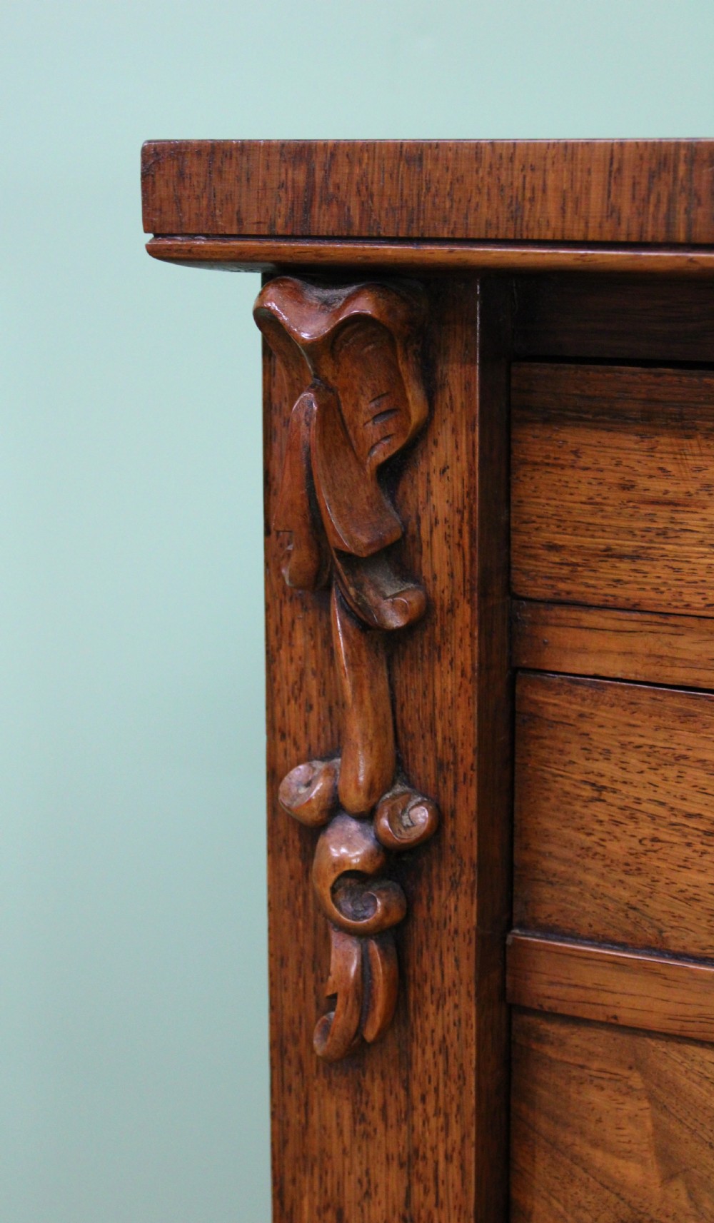Victorian Rosewood Secretaire Wellington Chest of Drawers View II