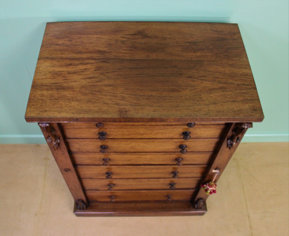 Victorian Rosewood Secretaire Wellington Chest of Drawers View III