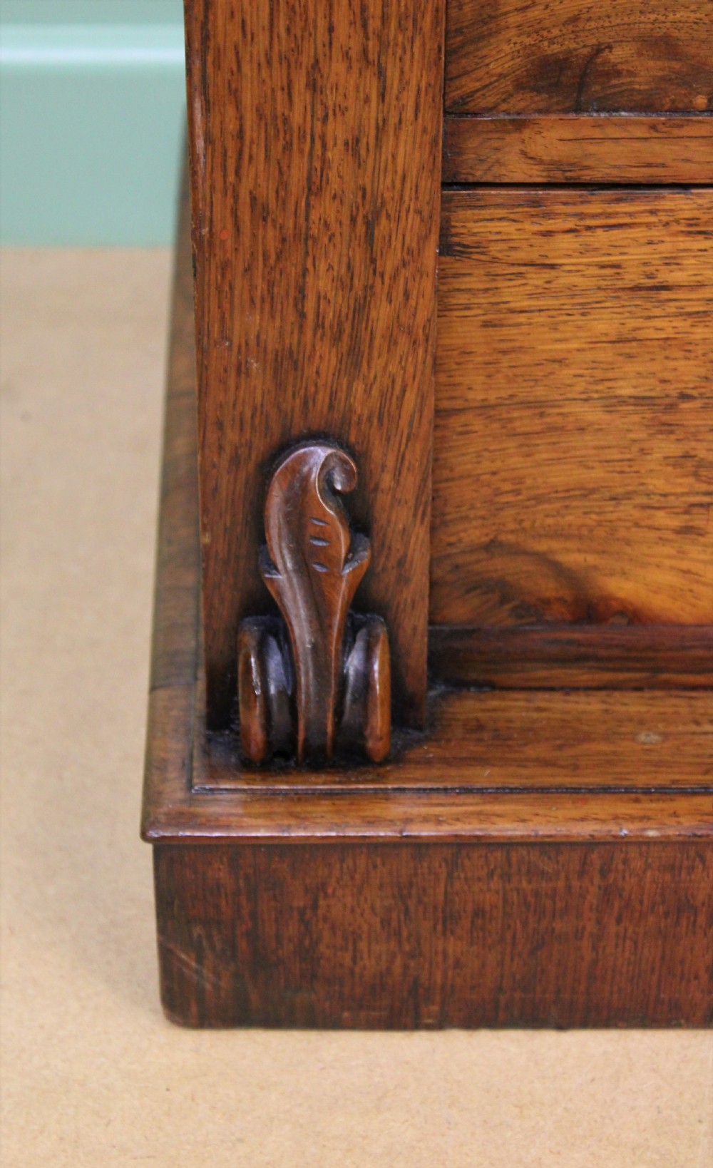 Victorian Rosewood Secretaire Wellington Chest of Drawers View VIII