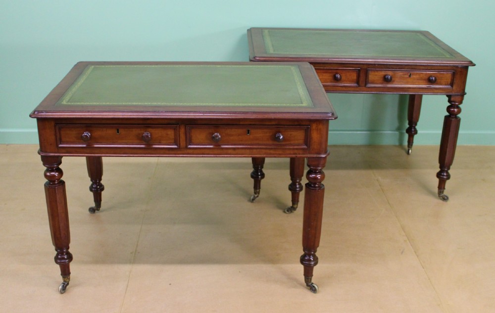 Pair of Victorian Mahogany Writing Tables