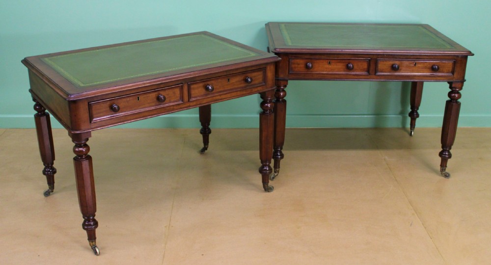 Pair of Victorian Mahogany Writing Tables View VII