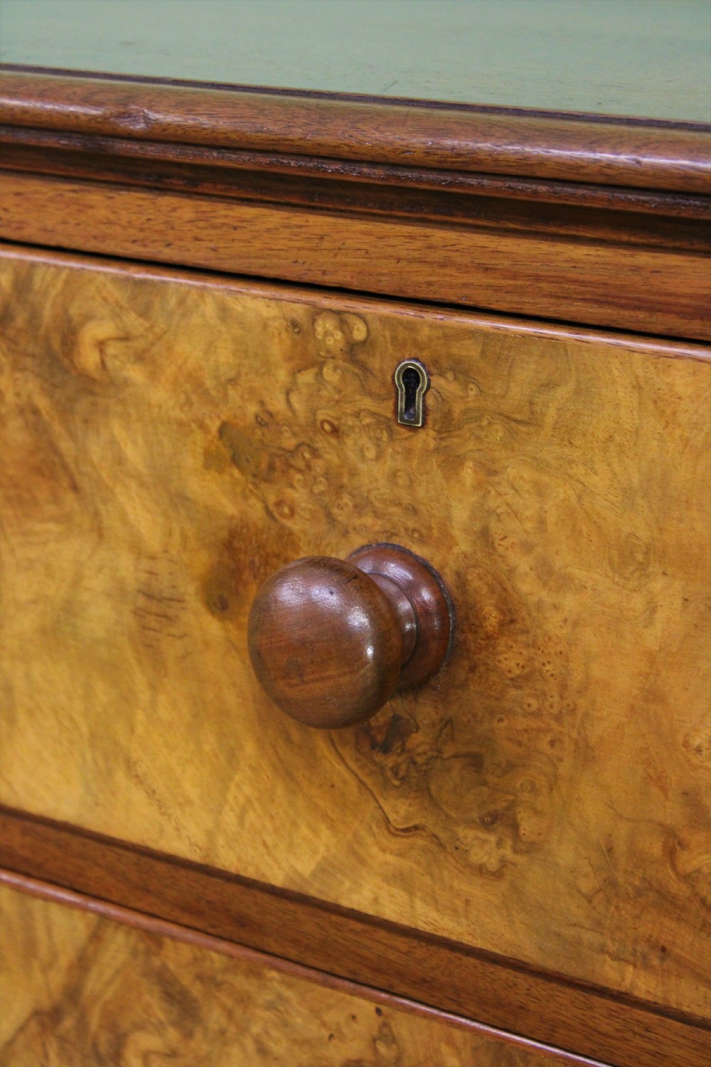 Victorian Burr Walnut Chest of Drawers View VI