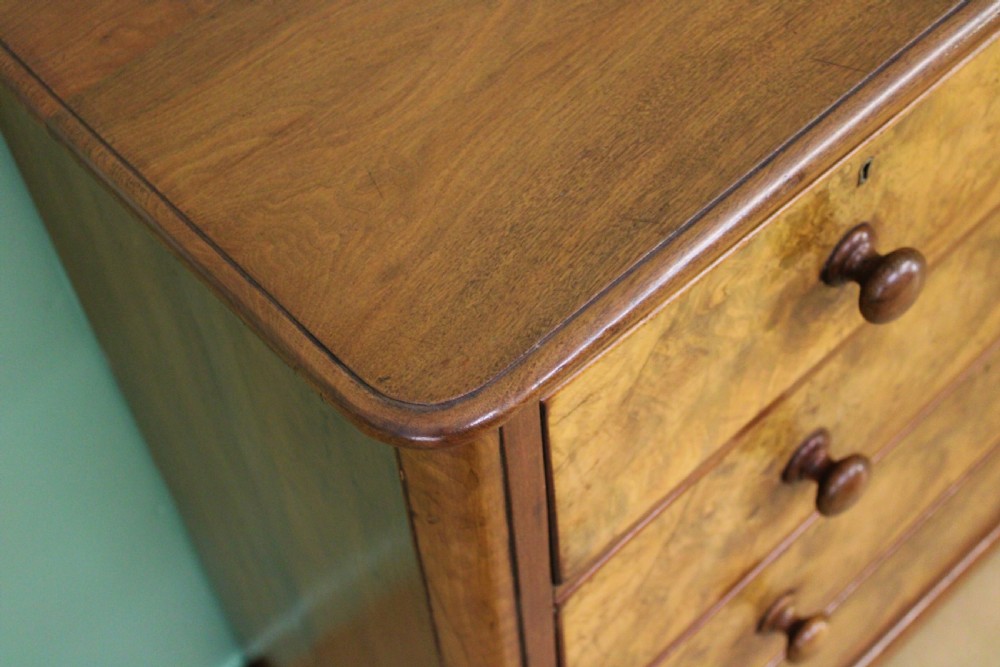 Victorian Burr Walnut Chest of Drawers View VII