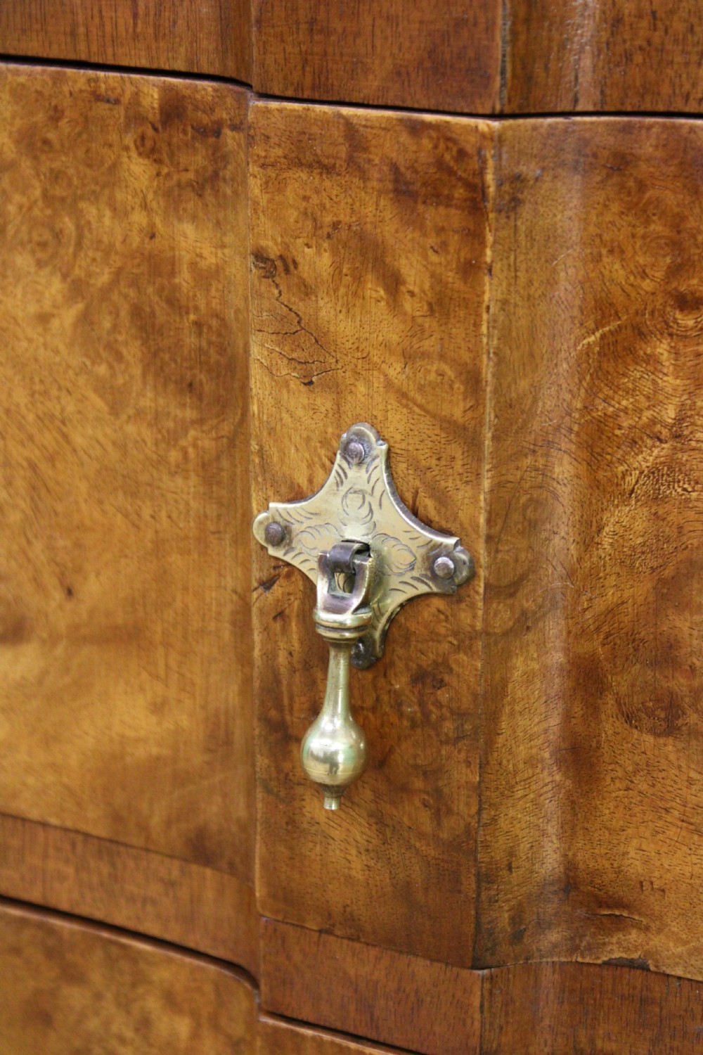 Shaped Front Burr Walnut Chest of Drawers View IX