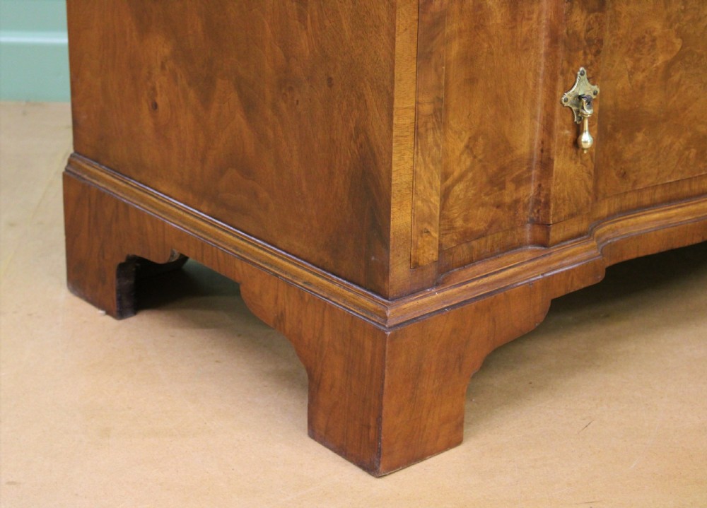 Shaped Front Burr Walnut Chest of Drawers View XII