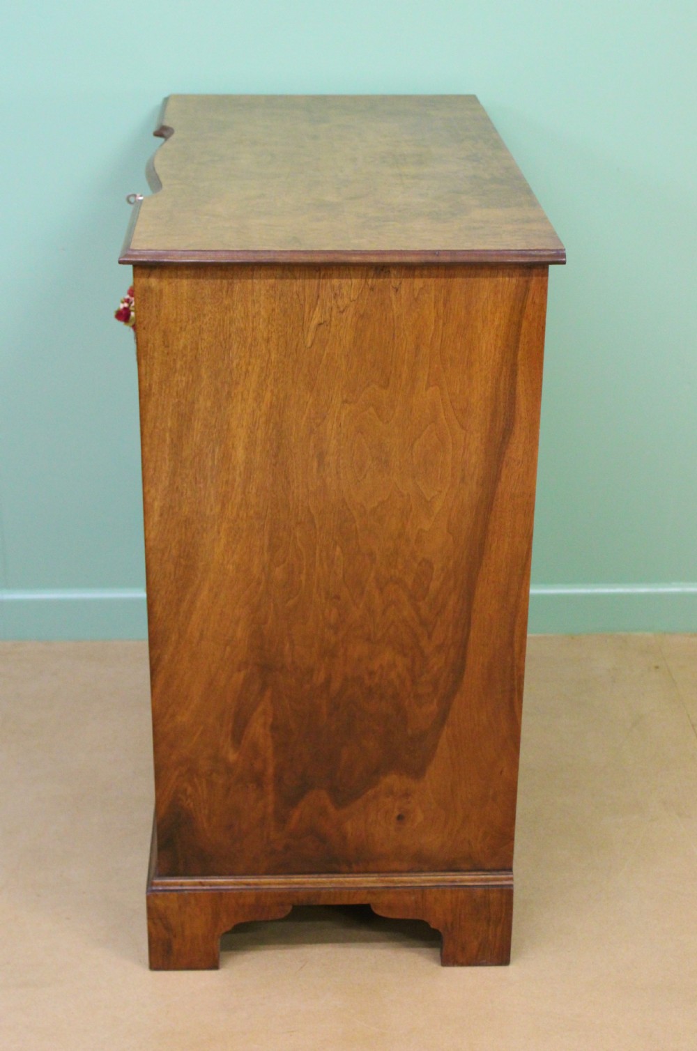 Shaped Front Burr Walnut Chest of Drawers View XIII