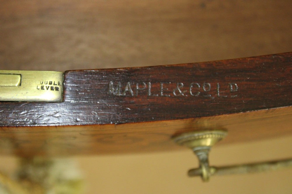 Inlaid Satinwood Writing Table by Maple and Co. View III