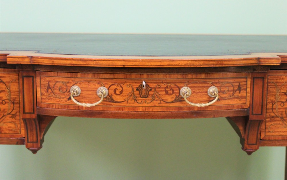 Inlaid Satinwood Writing Table by Maple and Co. View VIII