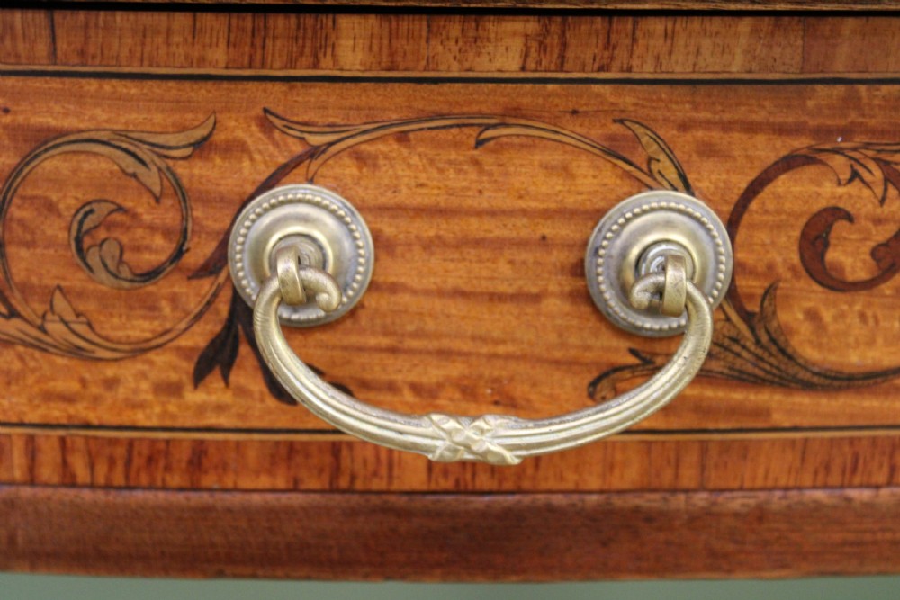 Inlaid Satinwood Writing Table by Maple and Co. View XI