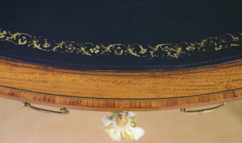 Inlaid Satinwood Writing Table by Maple and Co. View XIV