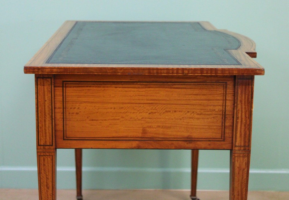 Inlaid Satinwood Writing Table by Maple and Co. View XVIII