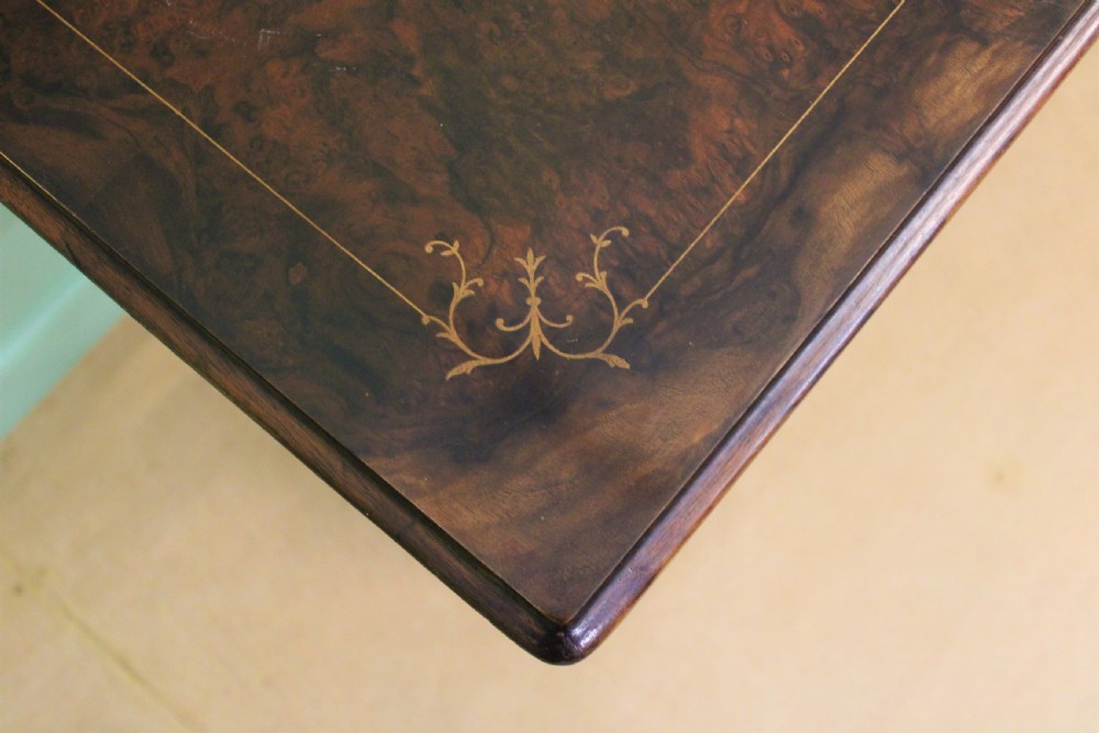 Victorian Inlaid Burr Walnut Side Table View VIII