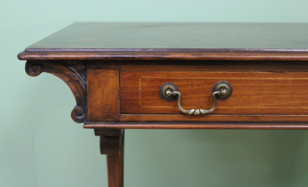 Victorian Inlaid Burr Walnut Side Table View IX