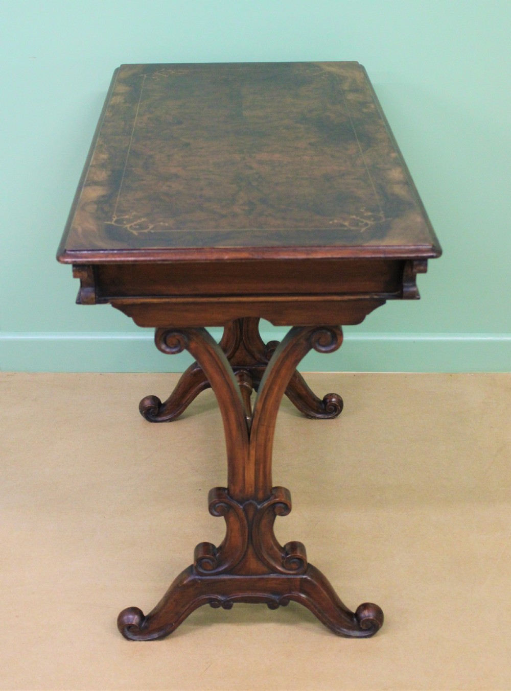 Victorian Inlaid Burr Walnut Side Table View XII