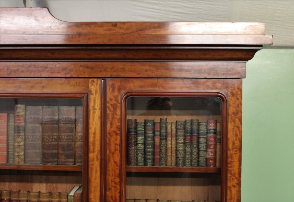 Fine Quality Victorian Figured Mahogany Library Bookcase View VIII