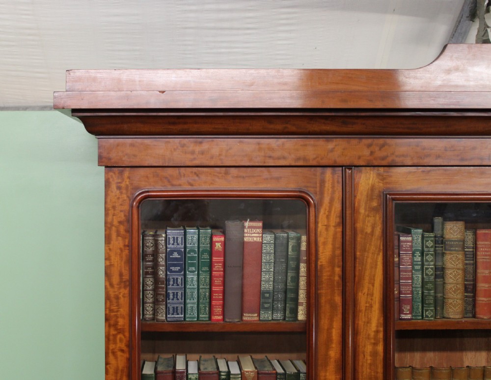 Fine Quality Victorian Figured Mahogany Library Bookcase View IX