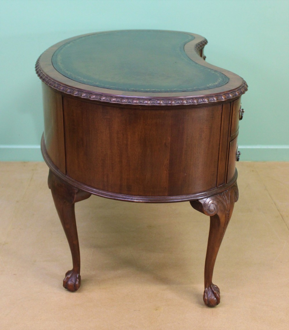 Rare Pair of Mahogany Kidney Writing Desks by Waring and Gillow View XVIII
