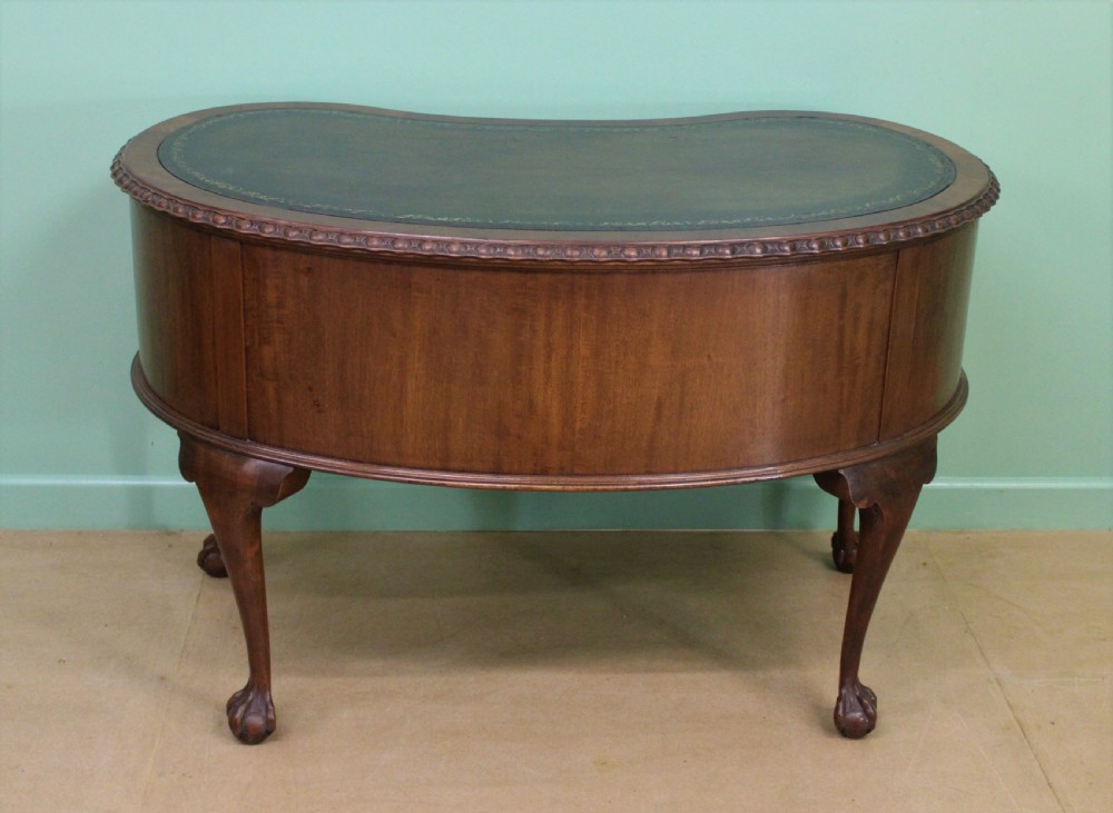 Rare Pair of Mahogany Kidney Writing Desks by Waring and Gillow View XIX