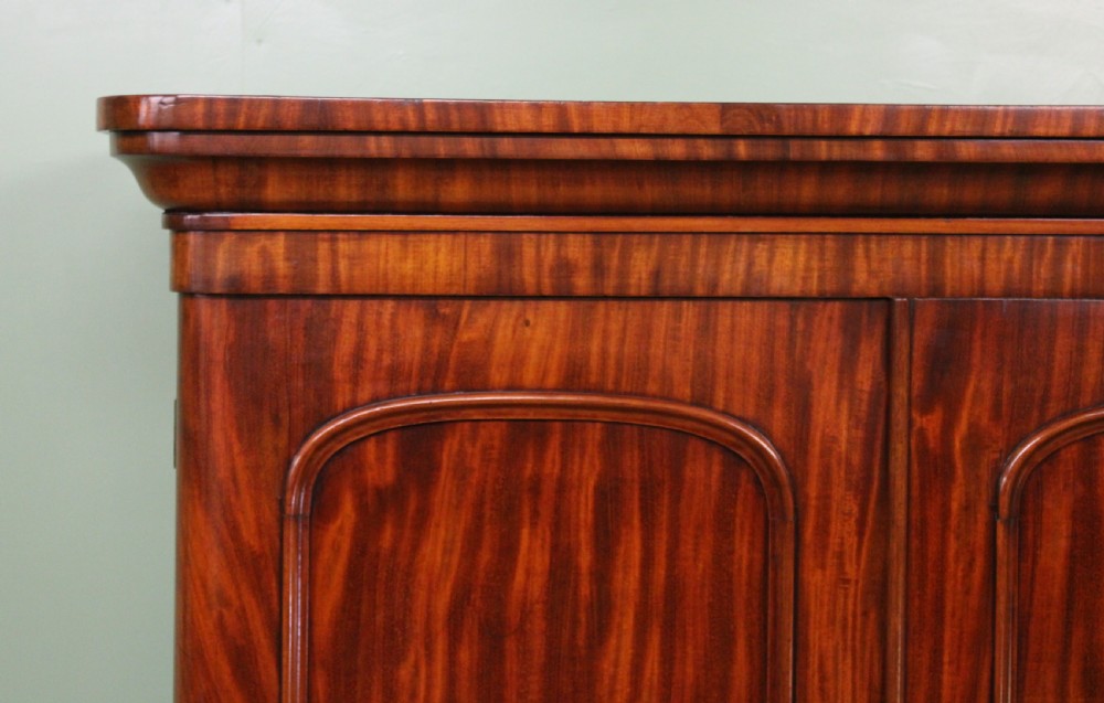 Victorian Figured Mahogany Linen Press View II