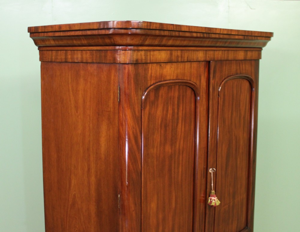 Victorian Figured Mahogany Linen Press View IV