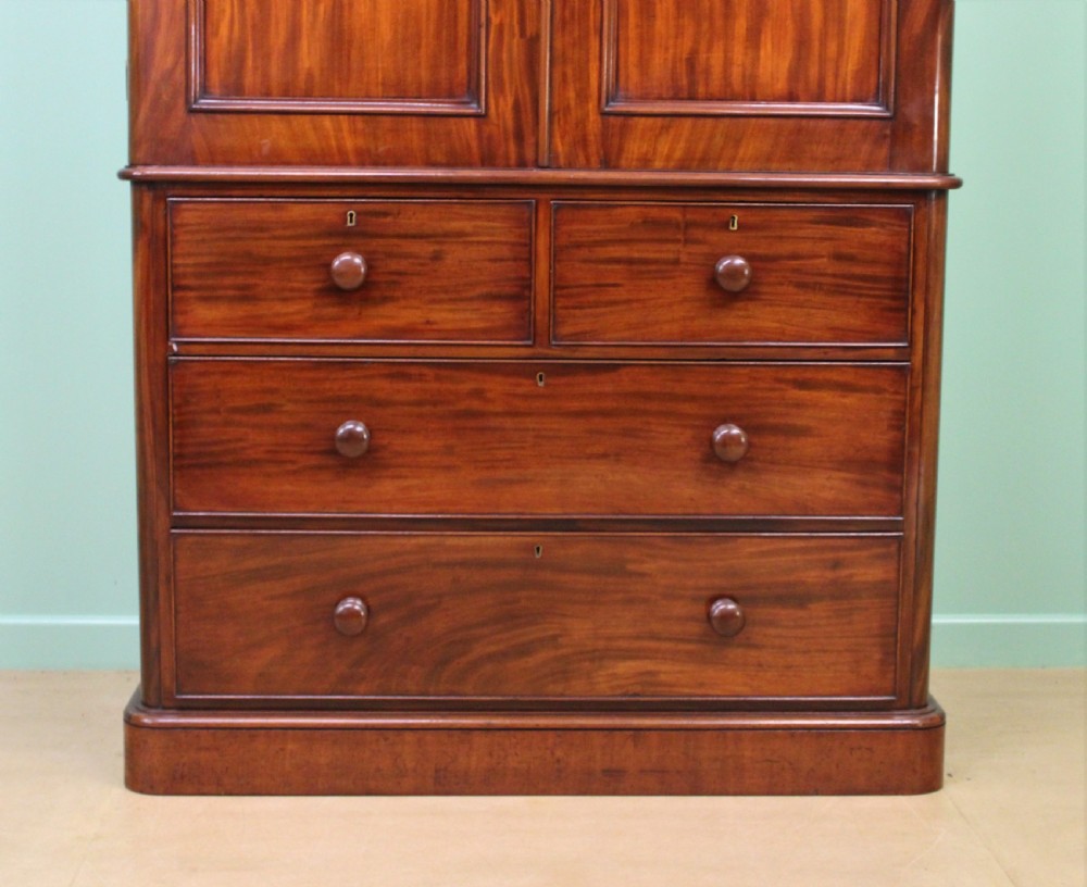Victorian Figured Mahogany Linen Press View VI