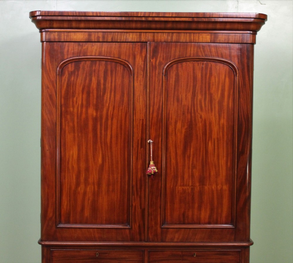 Victorian Figured Mahogany Linen Press View VII