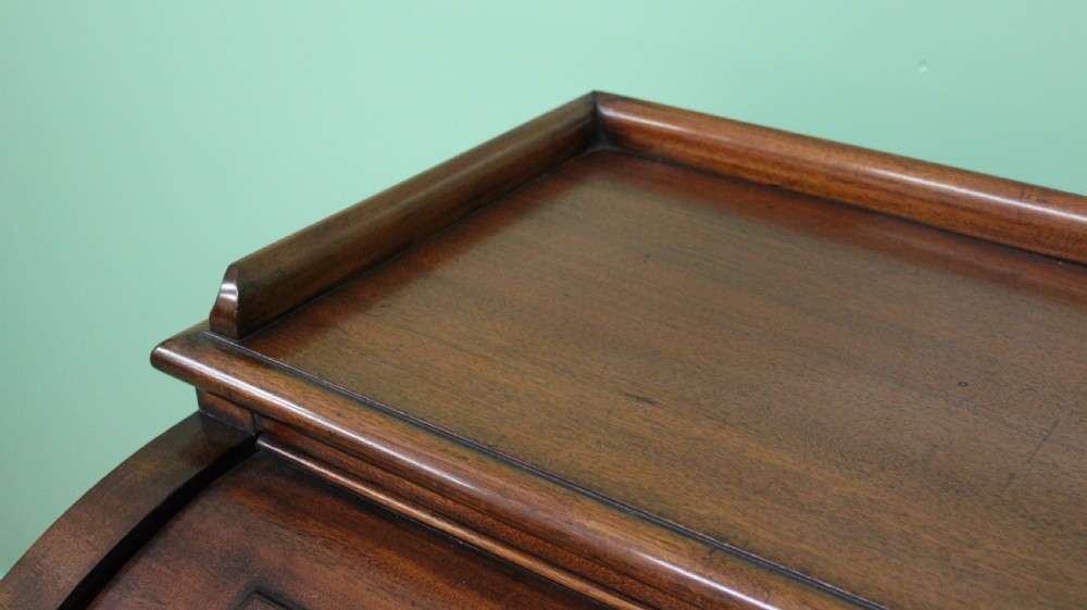 Large Victorian Mahogany Cylinder Desk View IX