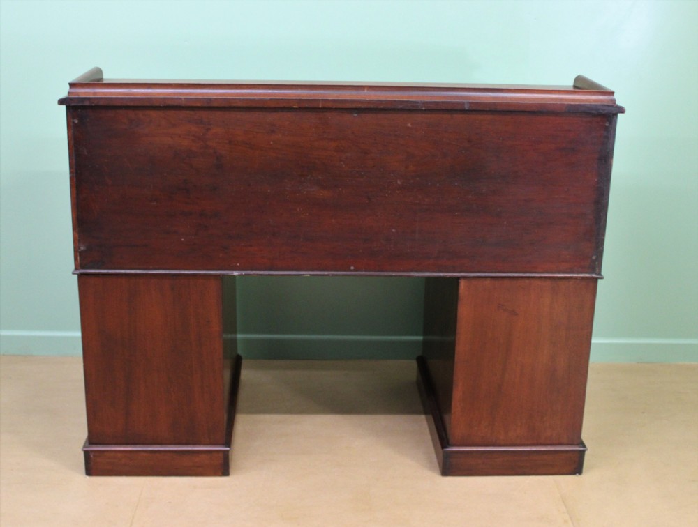 Large Victorian Mahogany Cylinder Desk View XVII