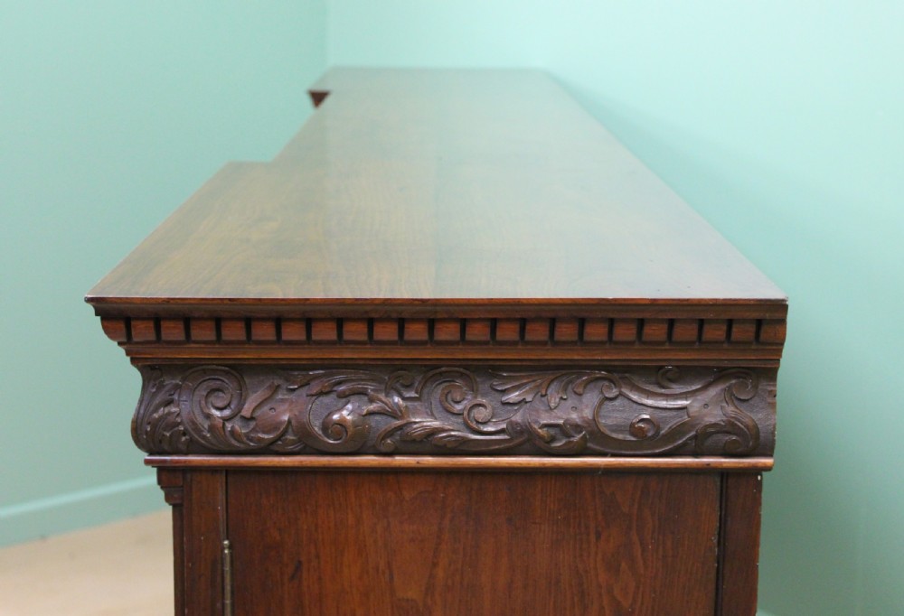 Long Victorian Carved Walnut Bookcase by Maple and Co.  View XX
