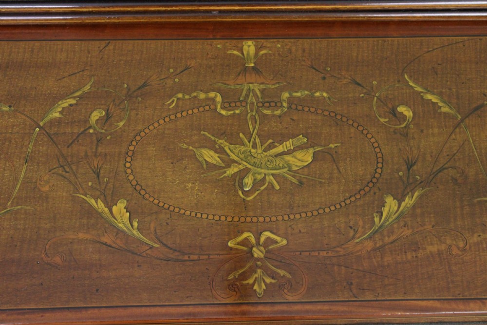 Inlaid Mahogany Tambour Bureau by Druce and Co. View II